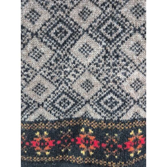 Susan Bristol Wool Sweater Nordic Fair Isle Clasp Cardigan M Cottagecore Granny - Picture 4 of 5